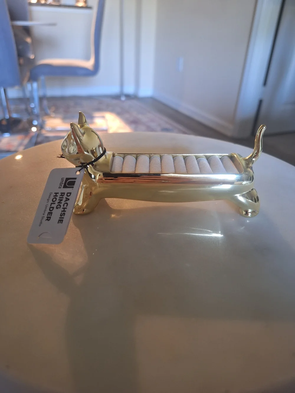 Umbra Gold Dachshund Ring Holder
